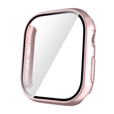 Apple Watch 10 42mm Hard PC Case and Screen Protector Zore Watch Gard 35 Rose Gold