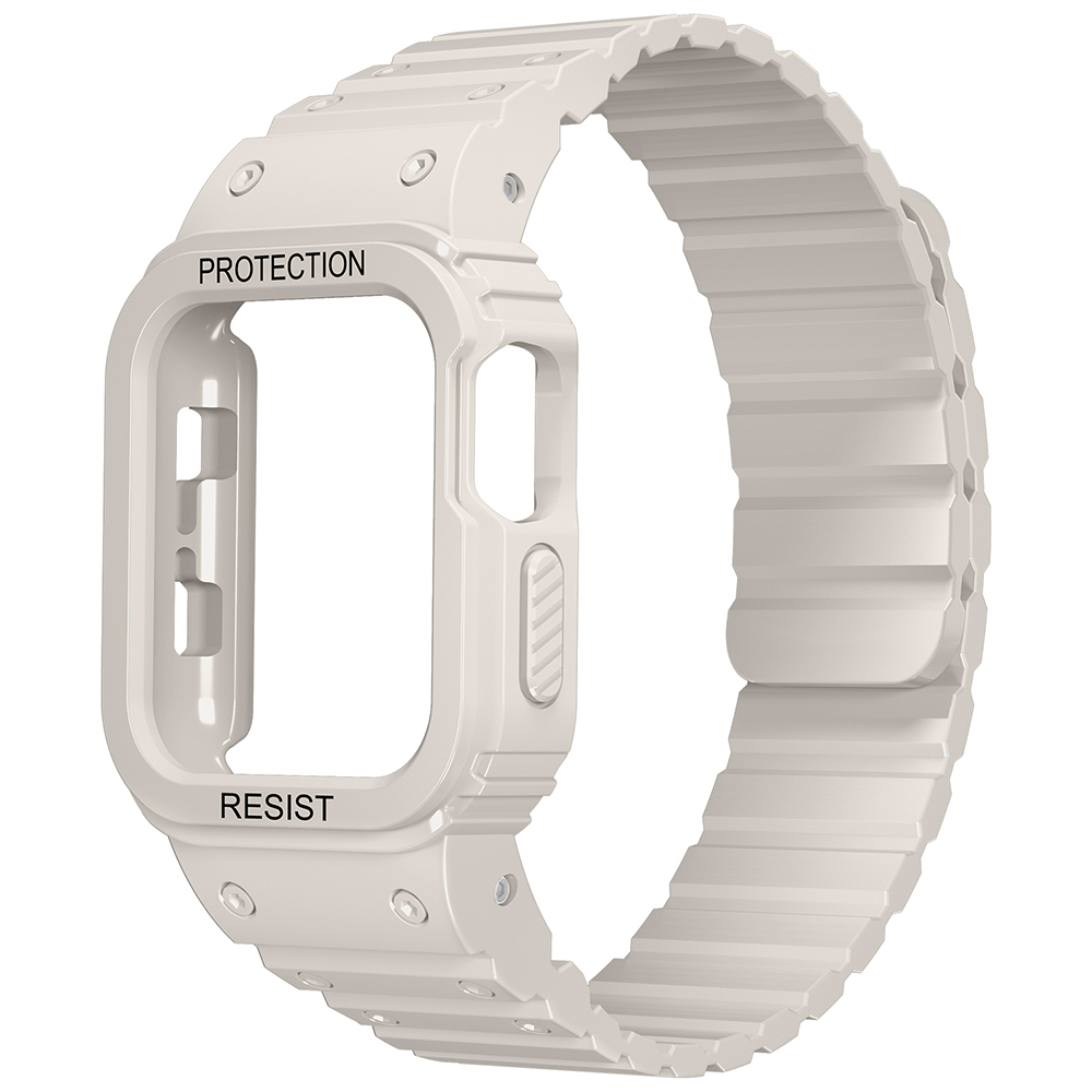 Apple Watch 10 42mm KRD-142 Airbag Tasarımlı Kasa Koruyuculu Silikon Kordon - 6
