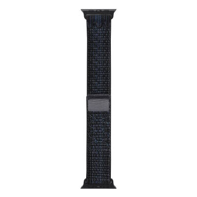 Apple Watch 10 42mm KRD-91 Hasır Kordon Strap Kayış Siyah