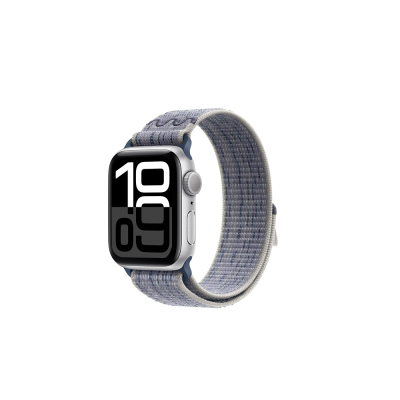 Apple Watch 10 42mm KRD-91 Hasır Kordon Strap Kayış Gri-Mavi