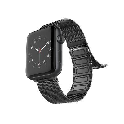 Apple Watch 10 42mm Raptic Classic Plus Series Magnetic Metal Mesh Band Black