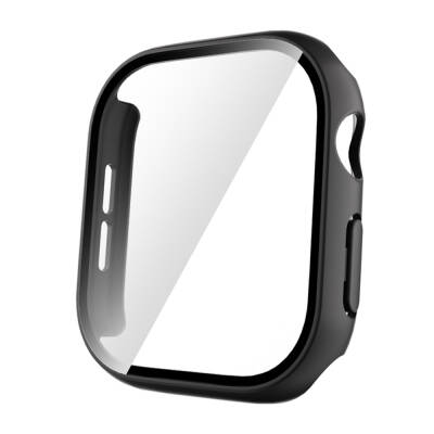 Apple Watch 10 42mm Sert PC Kasa ve Ekran Koruyucu Zore Watch Gard 35 Siyah