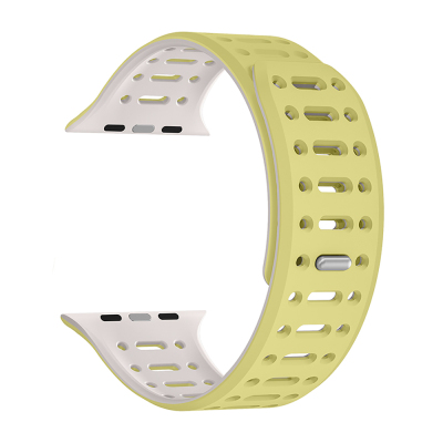 Apple Watch 10 42mm Zore KRD-124 Silicone Band Strap Strap Yellow