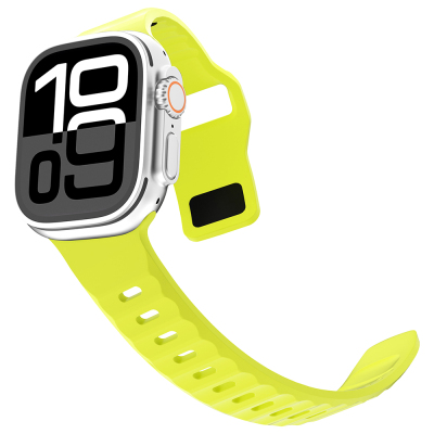 Apple Watch 10 42mm Zore KRD-160 Silikon Kordon Strap Kayış Yeşil