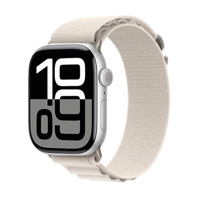 Apple Watch 10 42mm Zore KRD-74 Hasır Kordon Beyaz