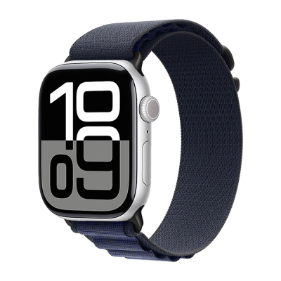 Apple Watch 10 42mm Zore KRD-74 Hasır Kordon Siyah-Mavi