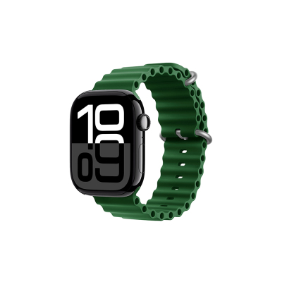 Apple Watch 10 42mm Zore KRD-75 Silicone Band Dark Green