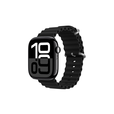 Apple Watch 10 42mm Zore KRD-75 Silicone Band Black