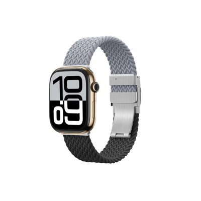 Apple Watch 10 46mm Amazingthing Glamor Blend Mesh Band Black-Grey