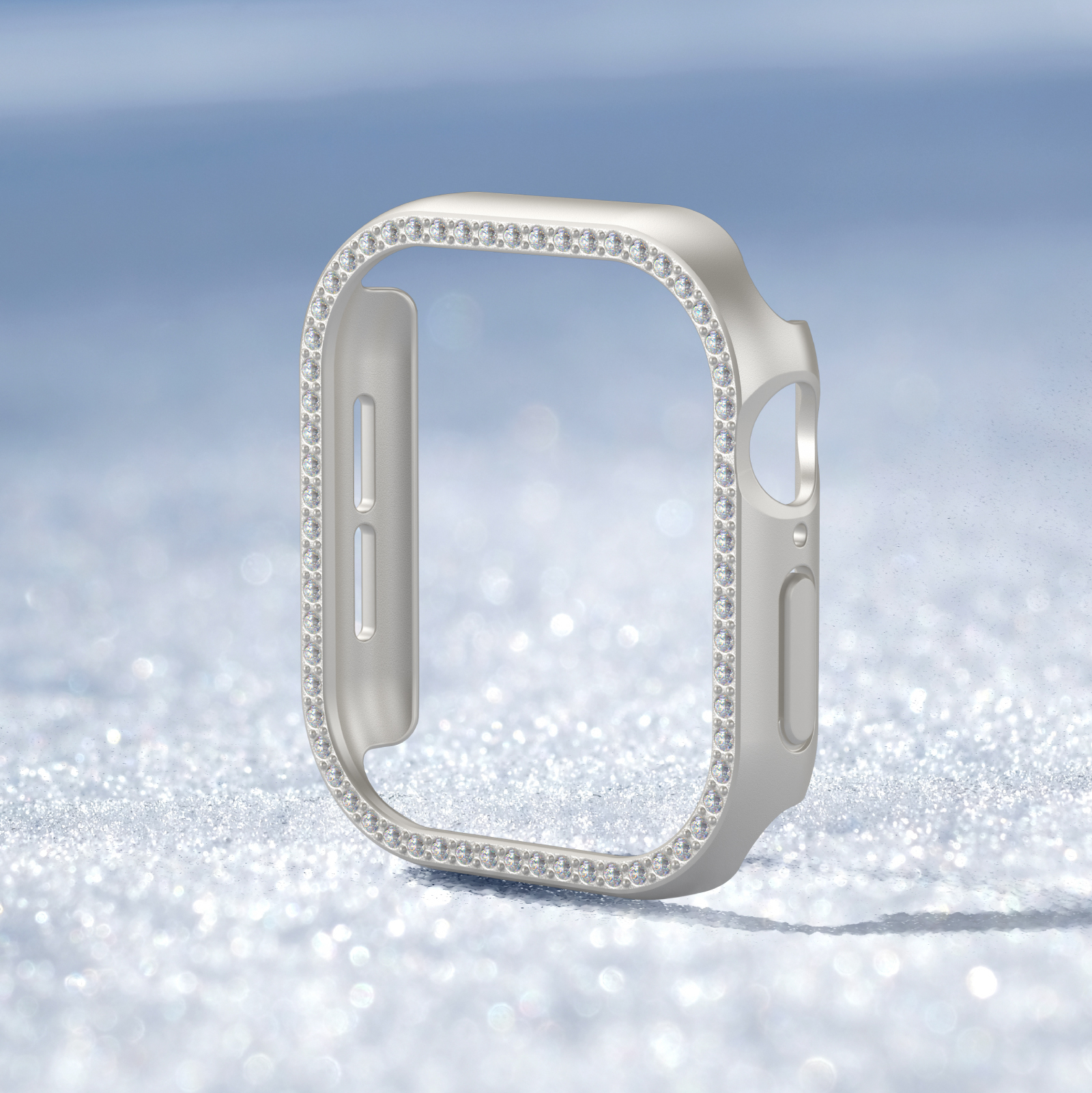 Apple Watch 10 46mm Amazingthing Gleam Fit FullGuard Taşlı Sert PC Kasa ve Ekran Koruyucu - 26