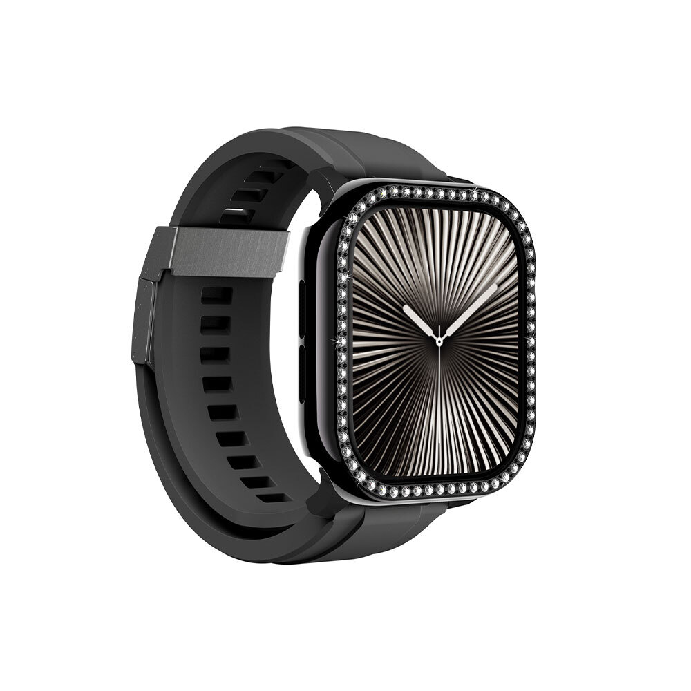 Apple Watch 10 46mm Amazingthing Gleam Fit FullGuard Taşlı Sert PC Kasa ve Ekran Koruyucu - 14