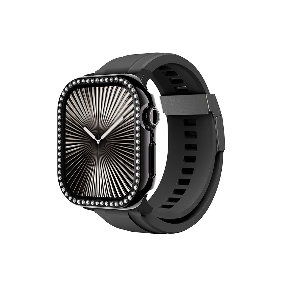 Apple Watch 10 46mm Amazingthing Gleam Fit FullGuard Taşlı Sert PC Kasa ve Ekran Koruyucu - 15