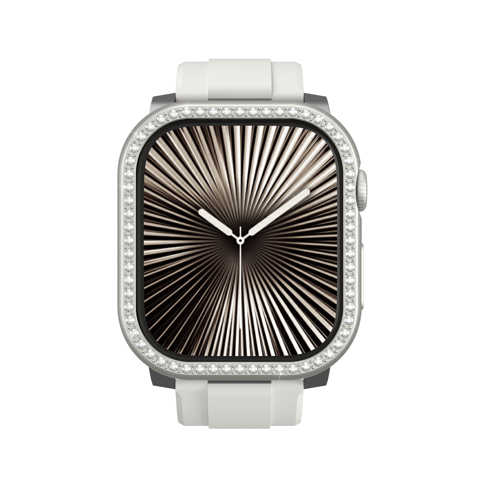Apple Watch 10 46mm Amazingthing Gleam Fit FullGuard Taşlı Sert PC Kasa ve Ekran Koruyucu - 19