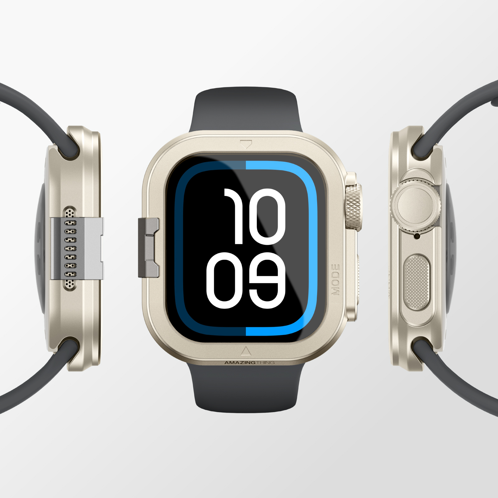 Apple Watch 10 46mm Amazingthing Premium Armor Fit FullGuard Metal Kasa ve Ekran Koruyucu - 11