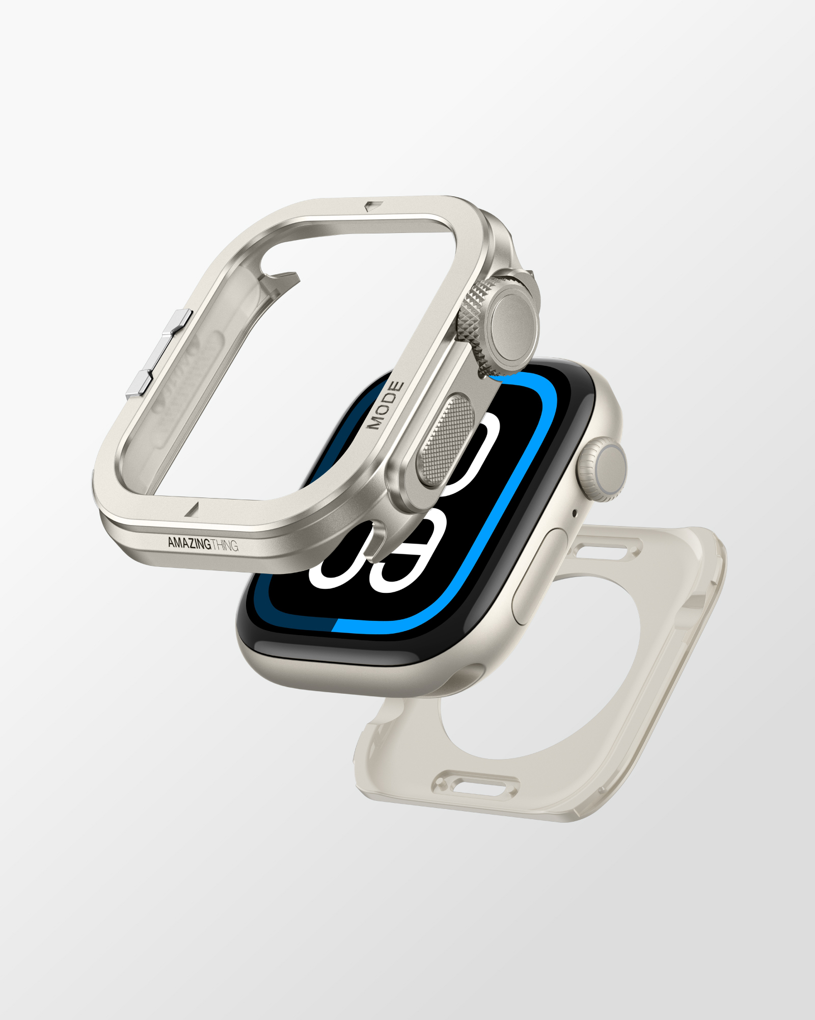 Apple Watch 10 46mm Amazingthing Premium Armor Fit FullGuard Metal Kasa ve Ekran Koruyucu - 10
