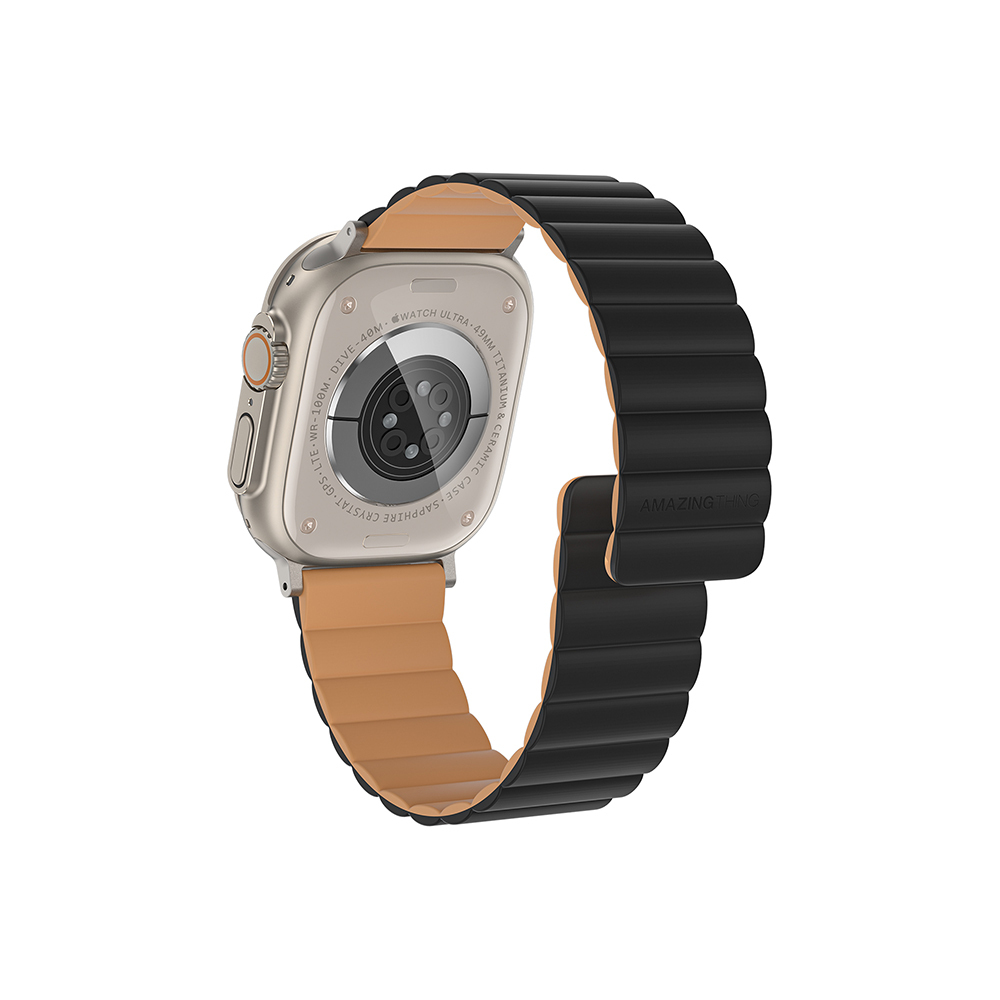 Apple Watch 10 46mm Amazingthing Smoothie Mag Magnetik Tak Çıkar Silikon Strap Kayış - 3