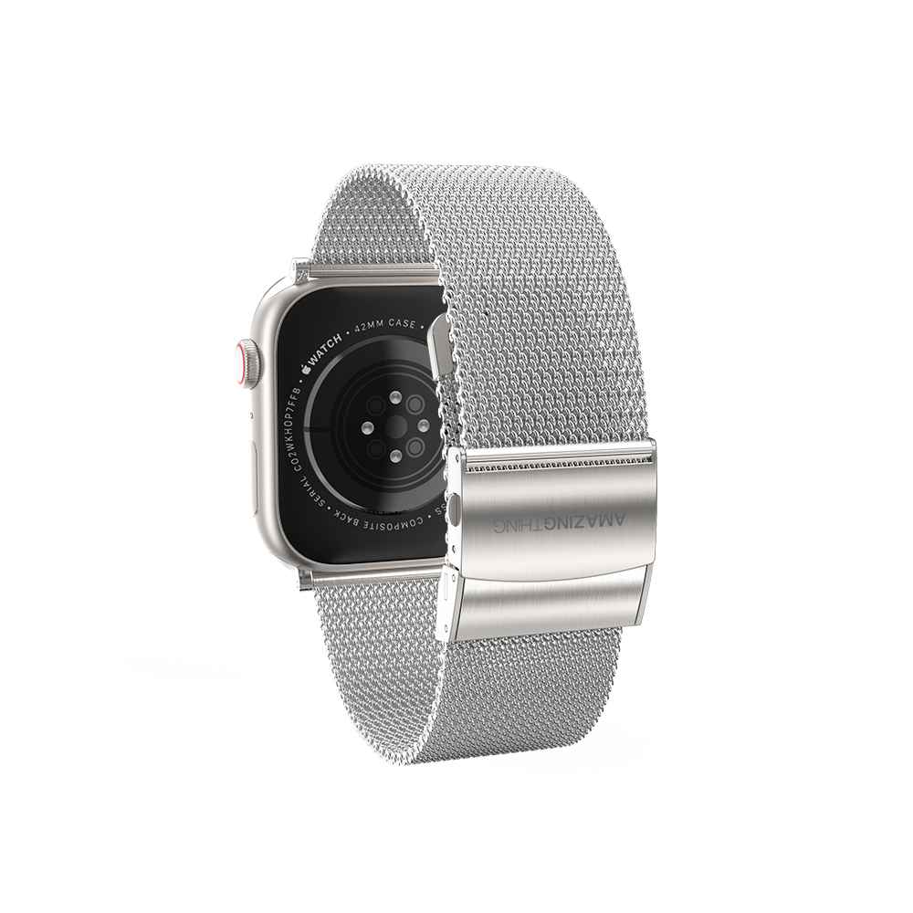 Apple Watch 10 46mm Amazingthing Titan Metal Mesh Band - 13