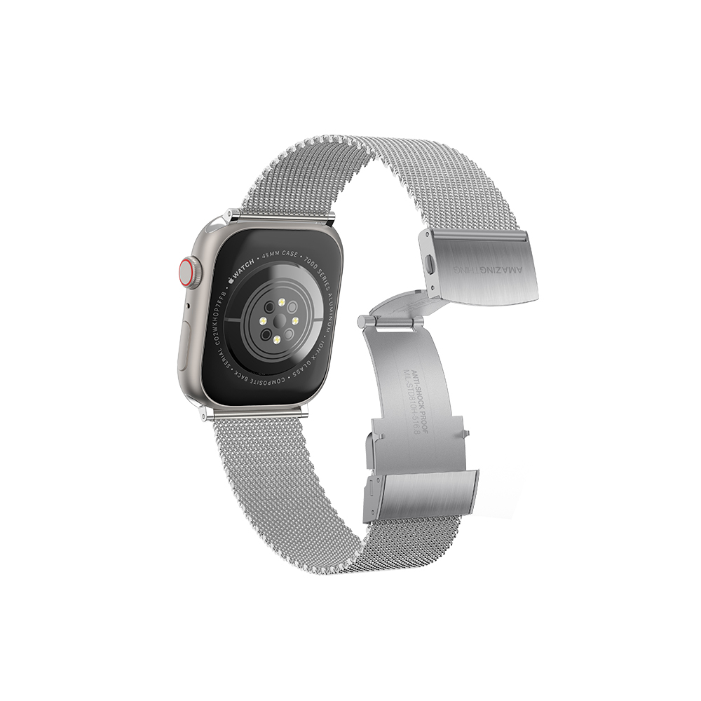 Apple Watch 10 46mm Amazingthing Titan Metal Mesh Band - 10