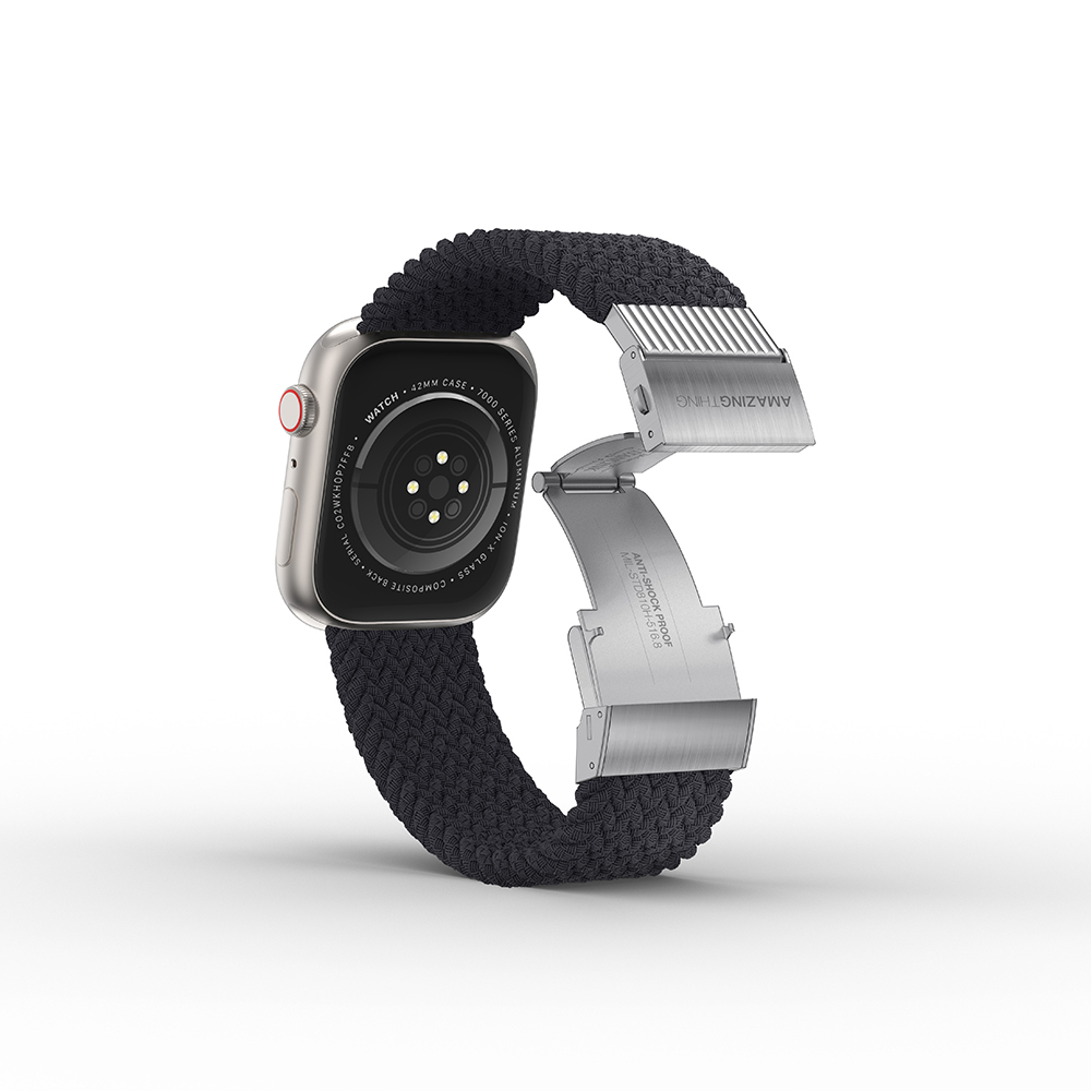 Apple Watch 10 46mm Amazingthing Titan Weave Örgü Sport Kordon - 21