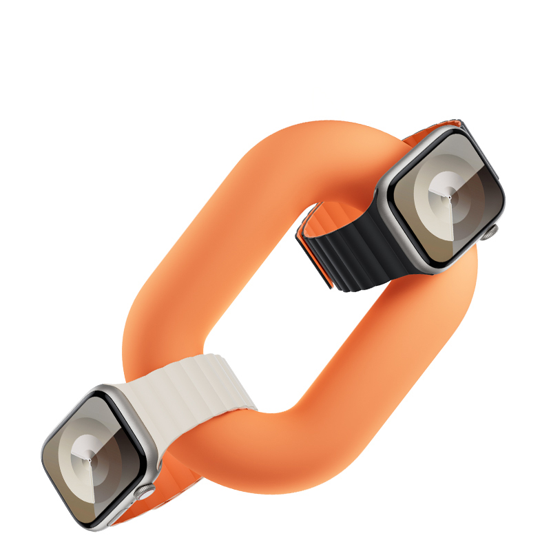 Apple Watch 10 46mm Benks Magnetik Tak Çıkar Silikon Strap Kayış - 6