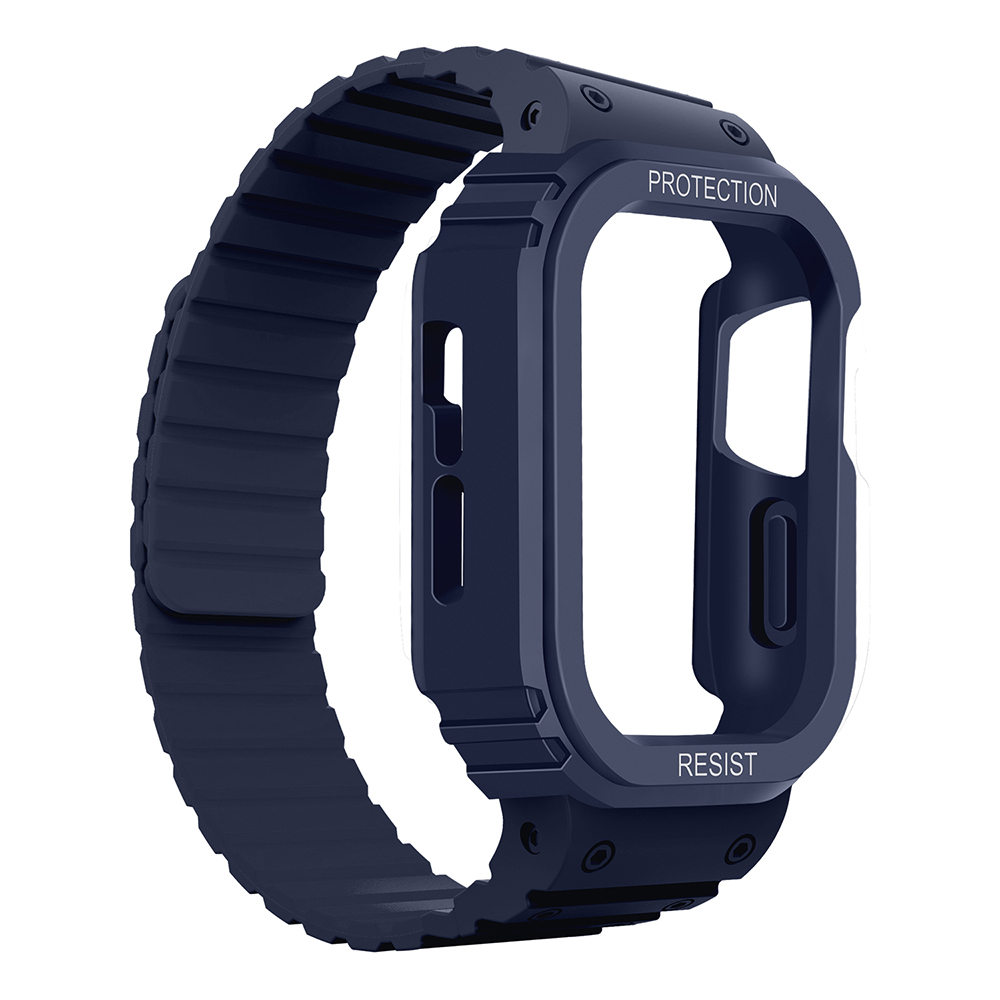 Apple Watch 10 46mm KRD-142 Airbag Tasarımlı Kasa Koruyuculu Silikon Kordon - 14