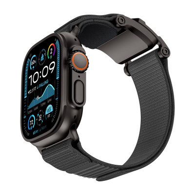 Apple Watch 10 46mm Mohseven iWatch Mecha Sport Mesh Band Black-Grey