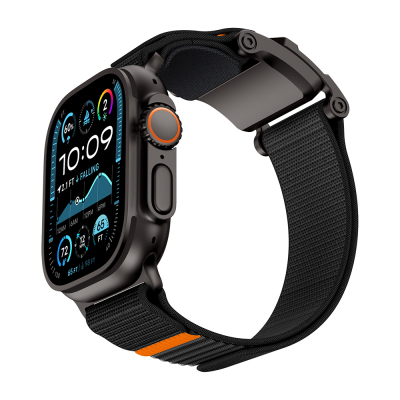 Apple Watch 10 46mm Mohseven iWatch Mecha Sport Silicone Band Black