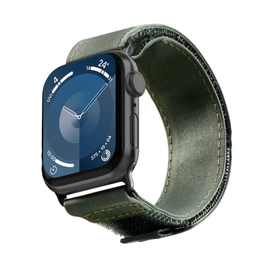 Apple Watch 10 46mm Raptic Canvas Series Fabric Band Dark Green