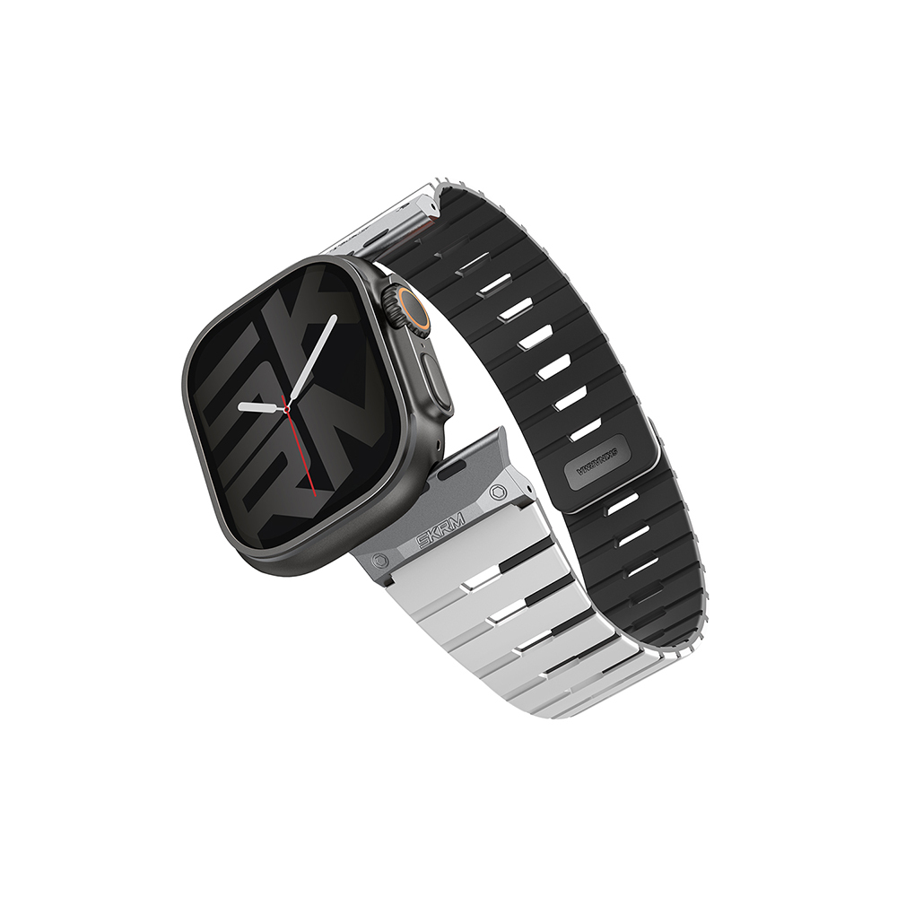 Apple Watch 10 46mm Skinarma Gemini Series TPU Magnetic Silicone Band - 9