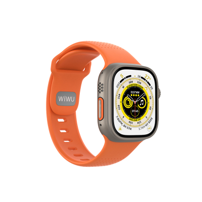 Apple Watch 10 46mm Wiwu Wi-WB0201 Comf Secur Serisi Silikon Kordon Turuncu