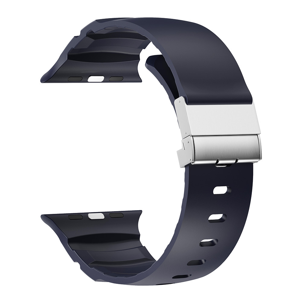 Apple Watch 10 46mm Zore KRD-145 Metal Tokalı Silikon Kordon - 18