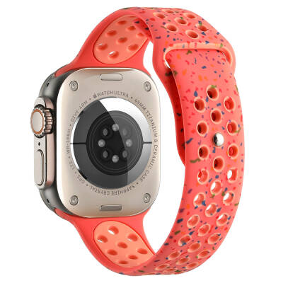 Apple Watch 38mm Band New Series 2023 KRD-02 Silicone Strap Strap Orange