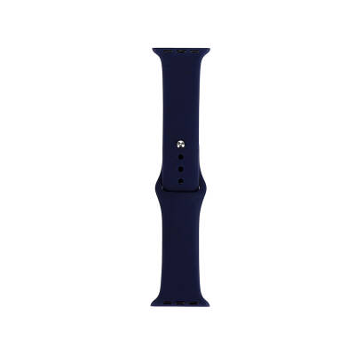 Apple Watch 38mm Band Serisi Klasik Kordon Silikon Strap Kayış Midnight Blue