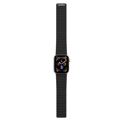 Apple Watch 38mm Band Youngkit Classical Magnetic Plug-in Silicone Strap Strap Black