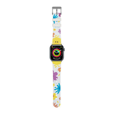 Apple Watch 38mm Casebang Sesame Street Serisi Deri Saat Kordon Sarı