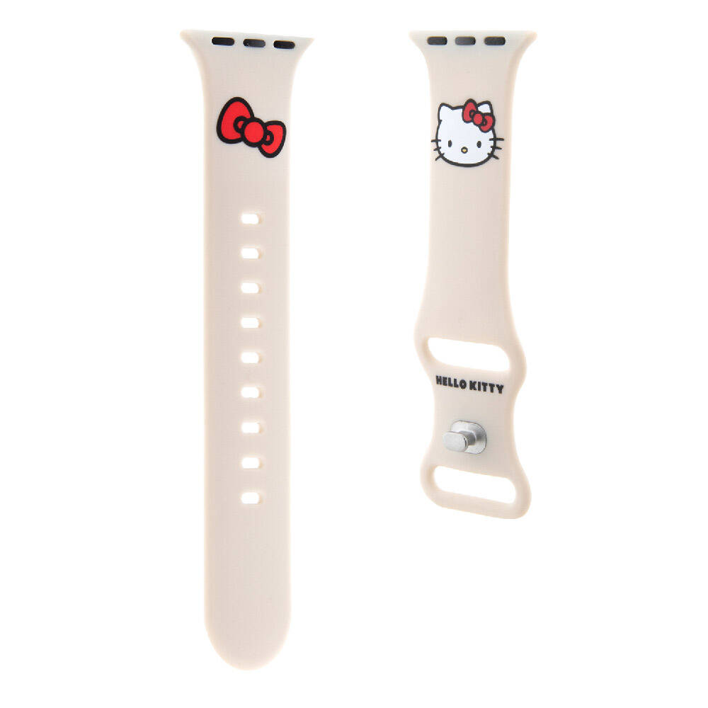 Apple Watch 38mm Hello Kitty Original Licensed Text Logo Bow & Kitty Head Silicone Band - 4