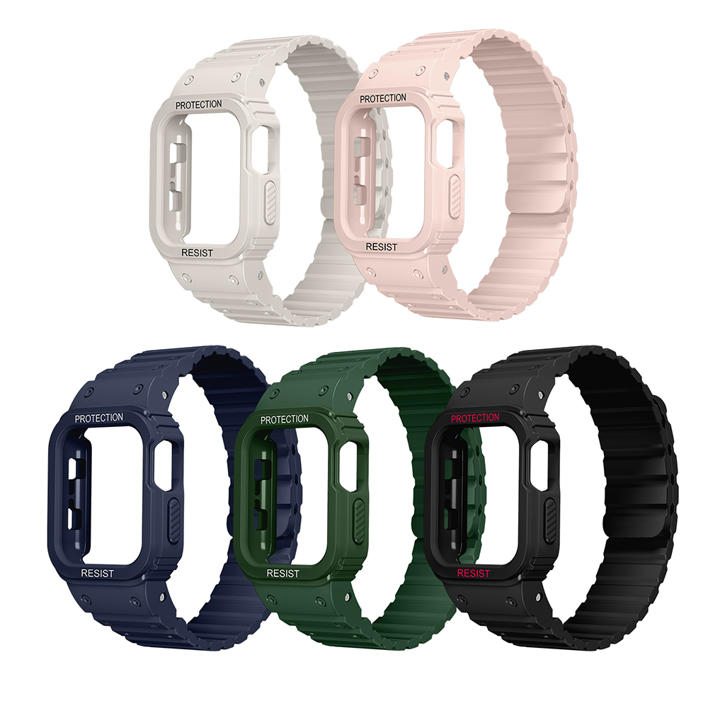 Apple Watch 38mm KRD-142 Airbag Tasarımlı Kasa Koruyuculu Silikon Kordon - 9