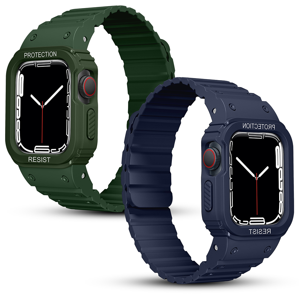 Apple Watch 38mm KRD-142 Airbag Tasarımlı Kasa Koruyuculu Silikon Kordon - 14