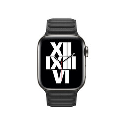 ​​​Apple Watch 38mm KRD-34 Deri Kordon Siyah