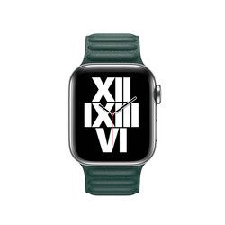 ​​​Apple Watch 38mm KRD-34 Deri Kordon Koyu Yeşil