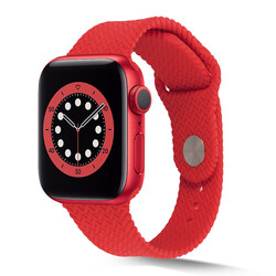 Apple Watch 38mm KRD-37 Silikon Kordon Kırmızı