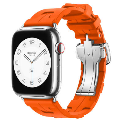 Apple Watch 38mm Sport Look Zore KRD-94 Silicone Band Orange