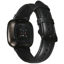 Apple Watch 38mm Wiwu Leather Watchband Deri Kordon Siyah