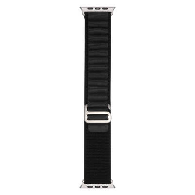 Apple Watch 38mm Zore Band-74 Hasır Kordon Siyah-Gri