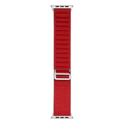 Apple Watch 38mm Zore Band-74 Hasır Kordon Kırmızı