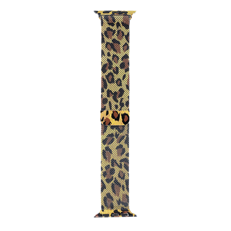 Apple Watch 38mm Zore KRD-01 Leopard Pattern Metal Band - 7