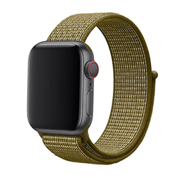 Apple Watch 38mm Zore KRD-03 Hasır Kordon 30-Olive Flak