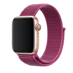 Apple Watch 38mm Zore KRD-03 Hasır Kordon 41-Dragon Fruit