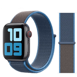 Apple Watch 38mm Zore KRD-03 Hasır Kordon 55-Surf Blue