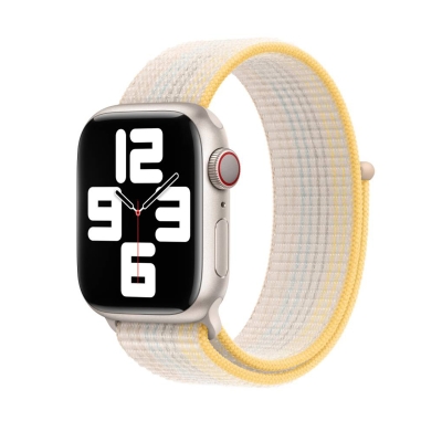 Apple Watch 38mm Zore KRD-03 Hasır Kordon Starlight